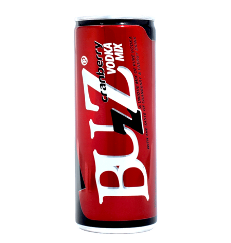 BUZZ CRANBERRY VODKA MIX CAN