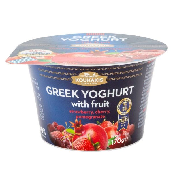KOUKAKIS GREEK YOGHURT STRAWBERRY, CHERRY & POMEGRANATE
