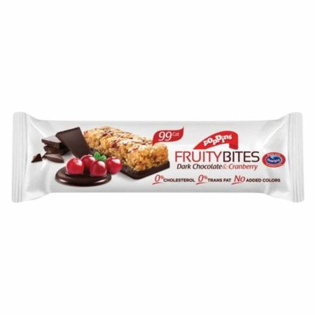 POPPINS FRUITY BITES DARK CHOCOLATE & CRANBERRY