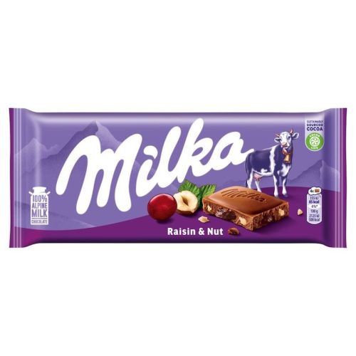MILKA 100G RAISIN NUT (P&G)