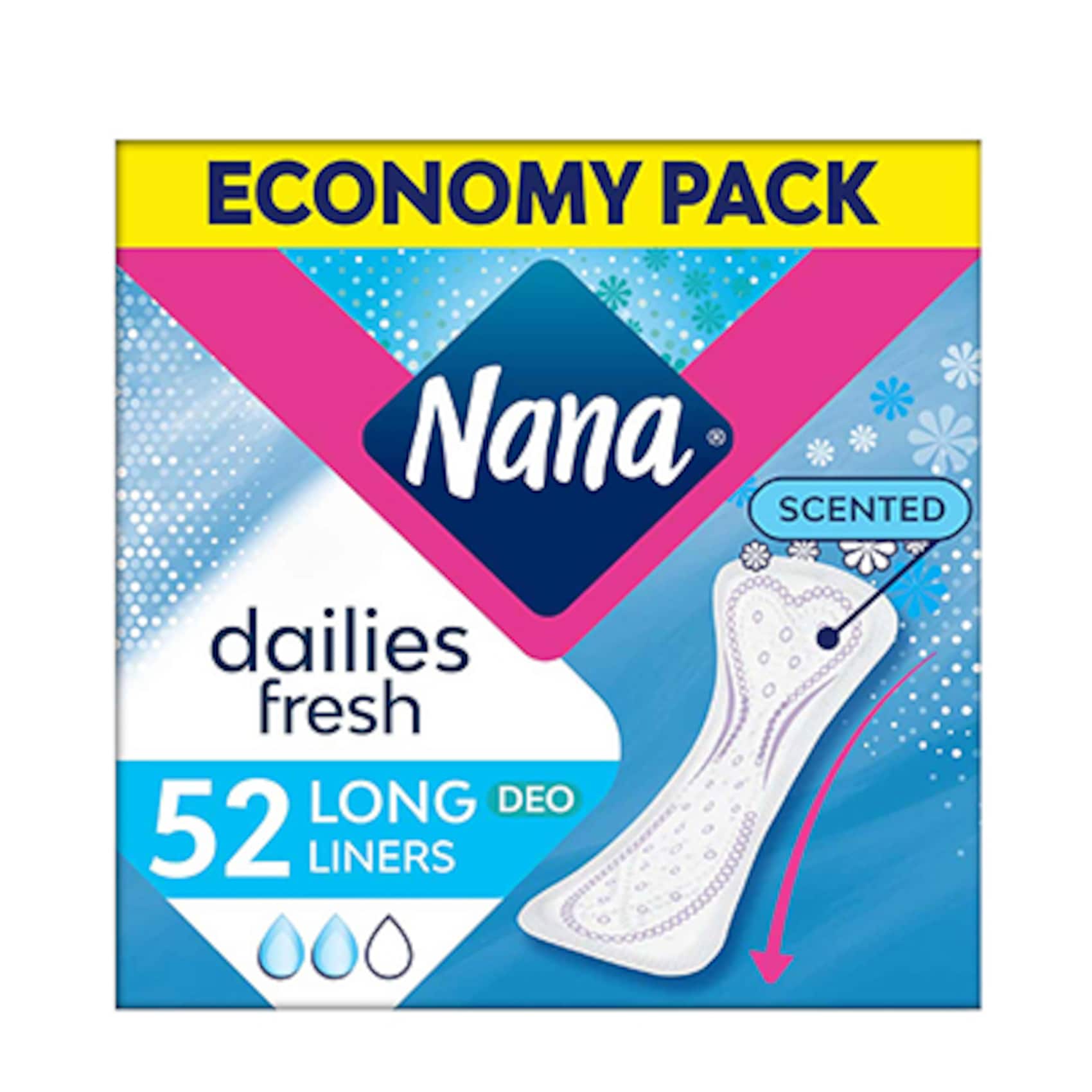 NANA PADS PANTYLINER LONG X52 PADS