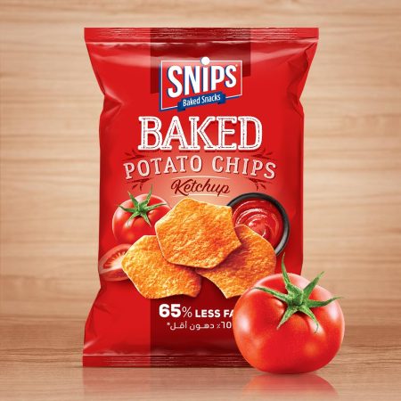 SNIPS BAKED POTATO CHIPS KETCHUP 62G