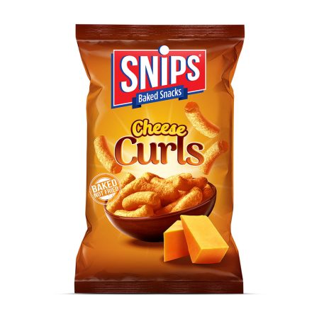 SNIPS BACKED POTATO CHIPS CURLS CHEESE 30G