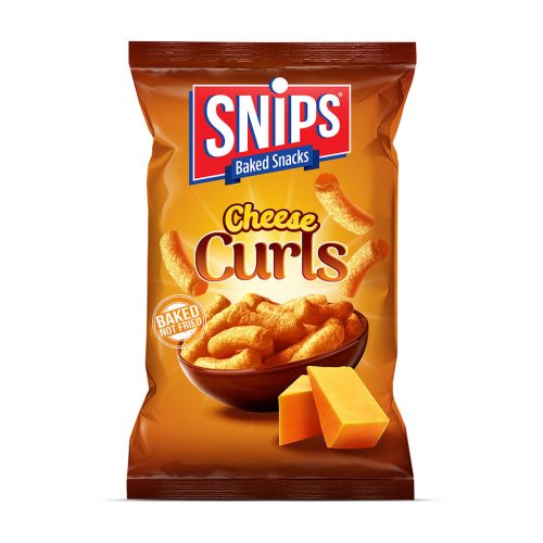 SNIPS BACKED POTATO CHIPS CURLS CHEESE 30G
