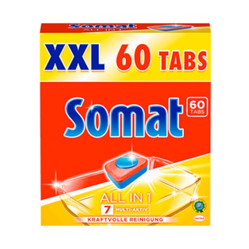 SOMAT ALL IN ONE AUTOMATIC DISHWASHING TABLETS 60 TABS (-30%)