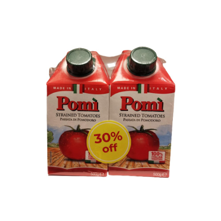 POMI STRAINED TOMATO 500G X2 -30%