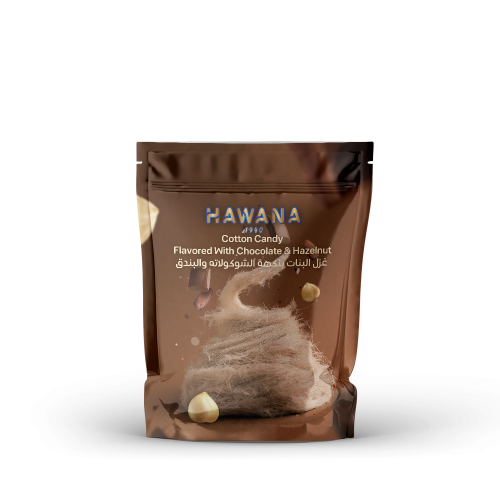 HAWANA COTTON CANDY IN CHOCOLATE & HAZELNUT FLAVOR BAG 80G