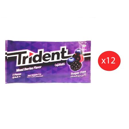 TRIDENT SUGAR FREE MIXED BERRIES