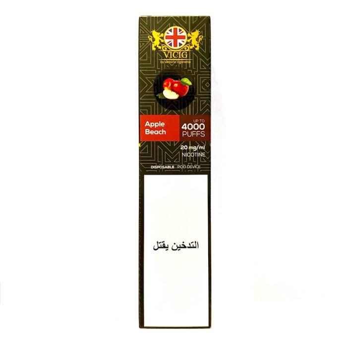 VCIG DISPOSABLE VAPE APPLE BEACH 4000 PUFFS
