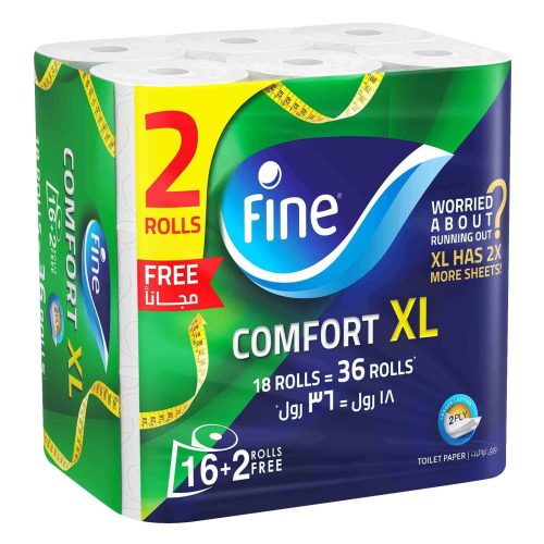 FINE COMFORT TOILET PAPER XL 16+2
