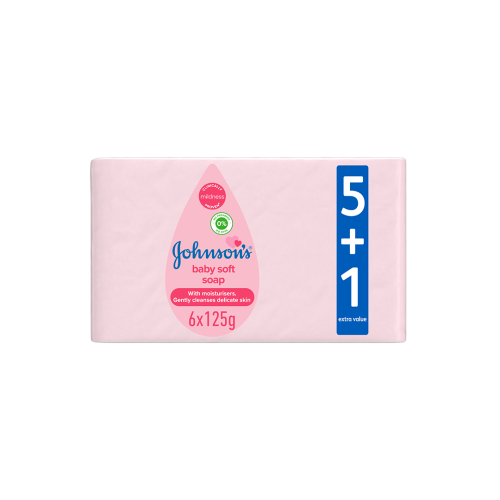 JOHNSON SOAP 125G SOFT PINK 5+1