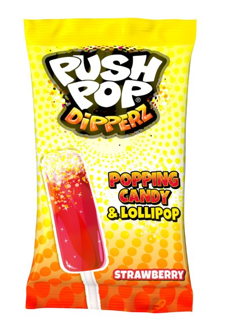 BAZOOKA PUSH POP DIPPERZ POPPING CANDY & LOLLIPOP 12G