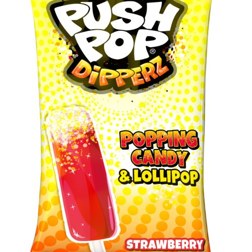 BAZOOKA PUSH POP DIPPERZ POPPING CANDY & LOLLIPOP 12G