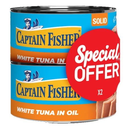 CAPTAIN FISHER WHITE TUNA IN OIL X2