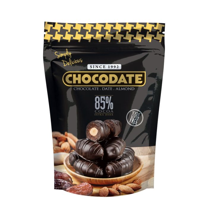 CHOCODATE 85% COCOA EXTRA DARK POUCH 100G