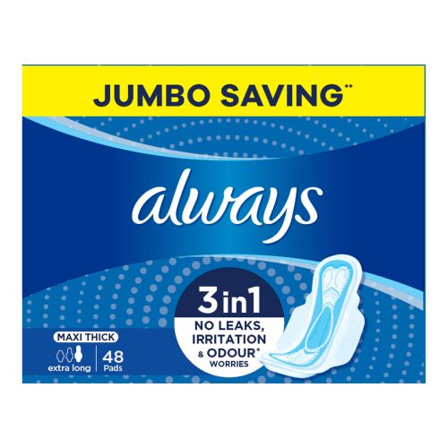 ALWAYS MAXI THICK NIGHT EXTRA LONG ECO X48