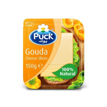 PUCK GOUDA CHEESE SLICES 150G
