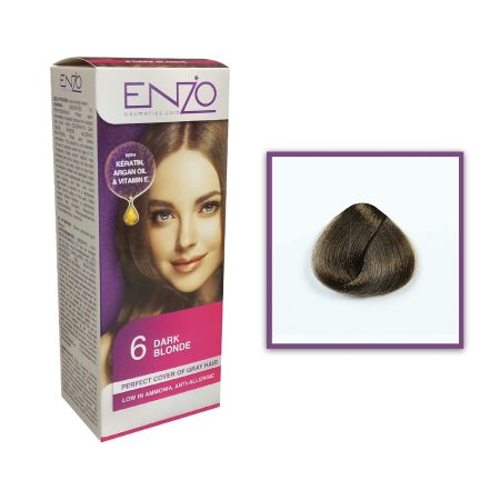 ENZO HAIR COLOR WOMEN 6  DARK BLACK X2 -20%