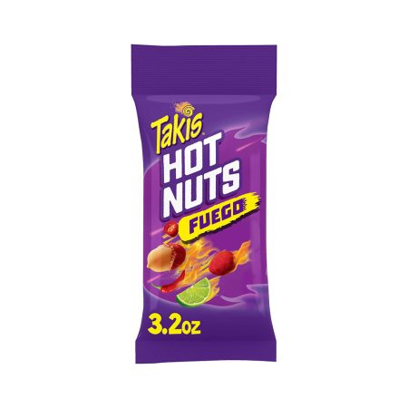 TAKIS HOT NUTS FUEGO HOT CHILI PEPPER& LIME 49.7G