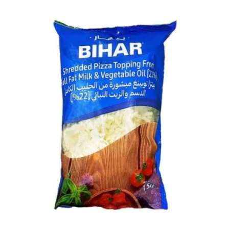 BIHAR SHREDDED PIZZA TOPPING CHEESE 1500G
