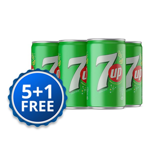 SEVEN UP CAN 185ML 5+1