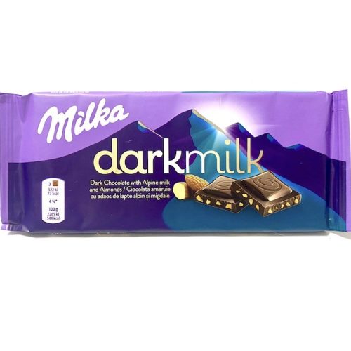 MILKA DARKMLK ALMOND 85G