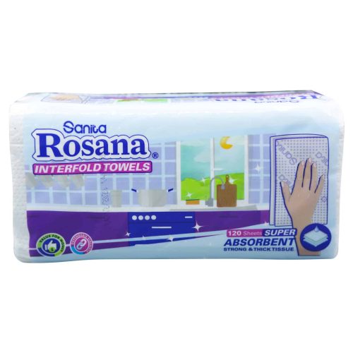 SANITA ROSANA INTERFOLD TOWELS 120 SHEETS