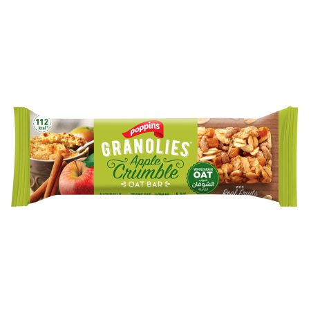 POPPINS GRANOLIES OAT & APPLE OAT BAR 30G