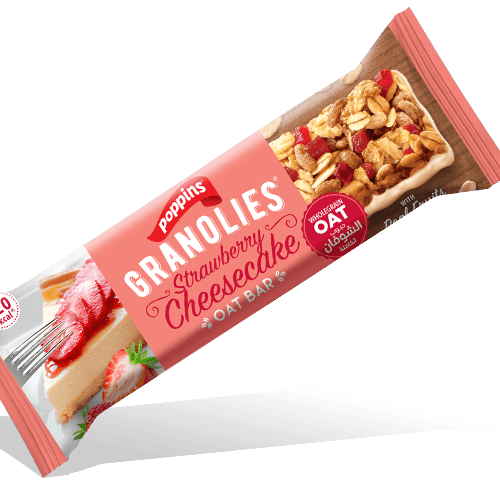 POPPINS GRANOLIES STRAWBERRY CHEESECAKE OAT BAR 30G