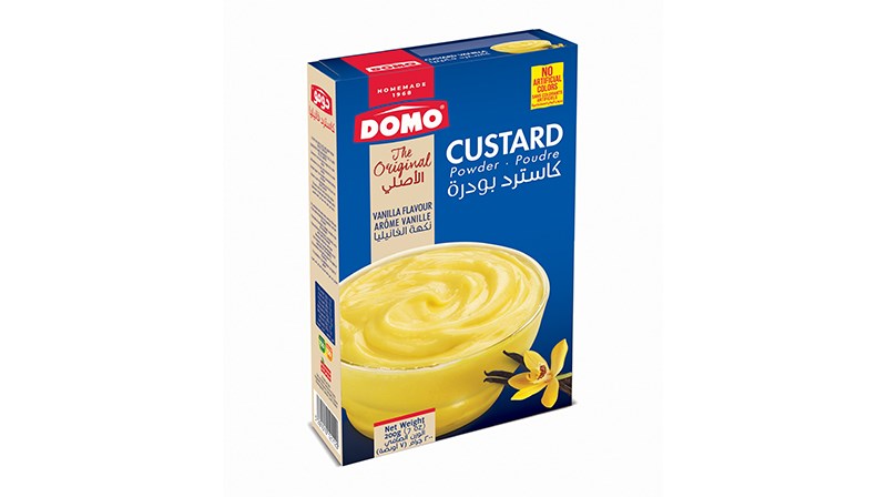 DOMO CUSTARD VANILLE 200G CARTON