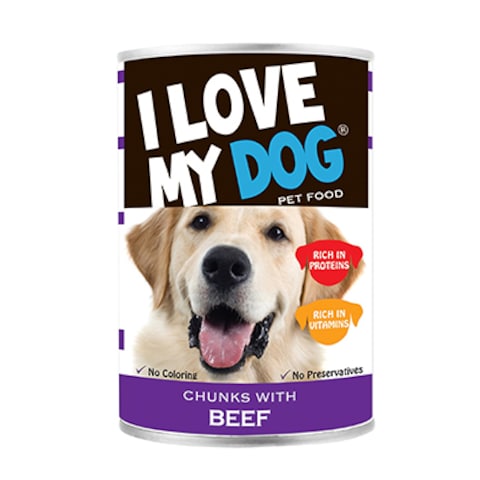 -I LV MY DOG 415G BEEF