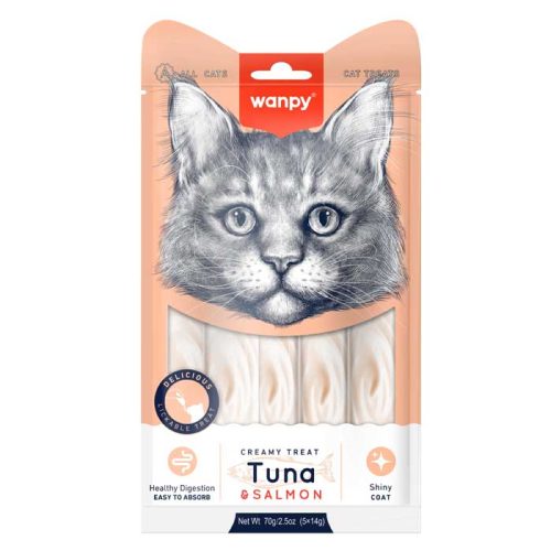 -WANPY CAT 70G CRMY SALMOM