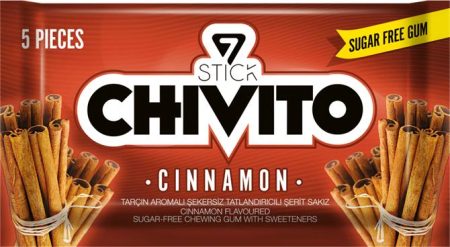 STICK CHIVITO SUGAR FREE GUM CINNAMON 5 PIECES