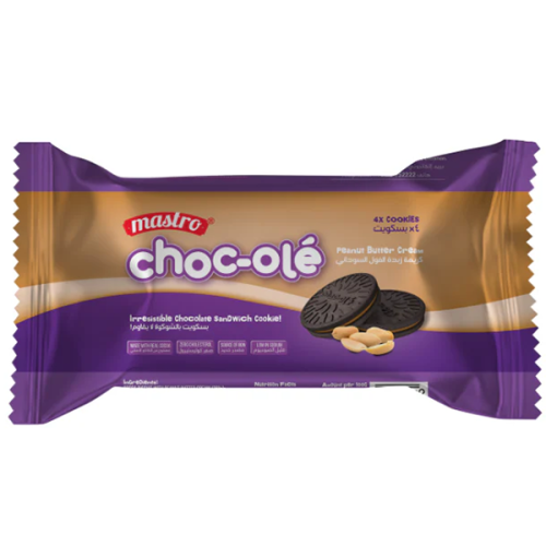 CHOC-OLE CHOCOLATE SANDWICH BISCUIT COOKIE  PEANUT BUTTER CREAM 30G
