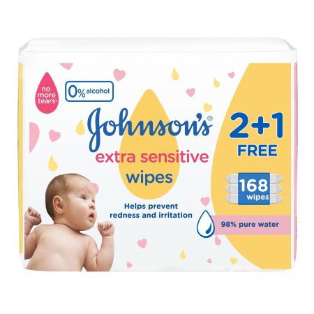 JOHNSON WIPES EXTRA SENSITIVE 2+1 X56