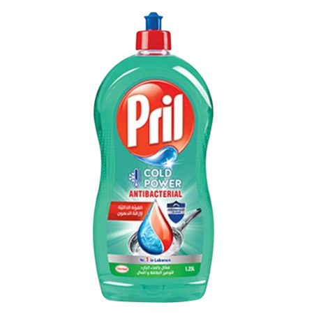 PRIL ANTIBACTERIAL DISHWASHING LIQUID COLD POWER 1.25L