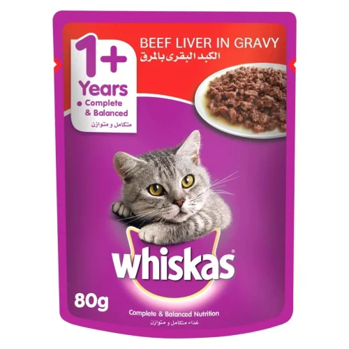 WHISKAS 80G BT BEEF (12)