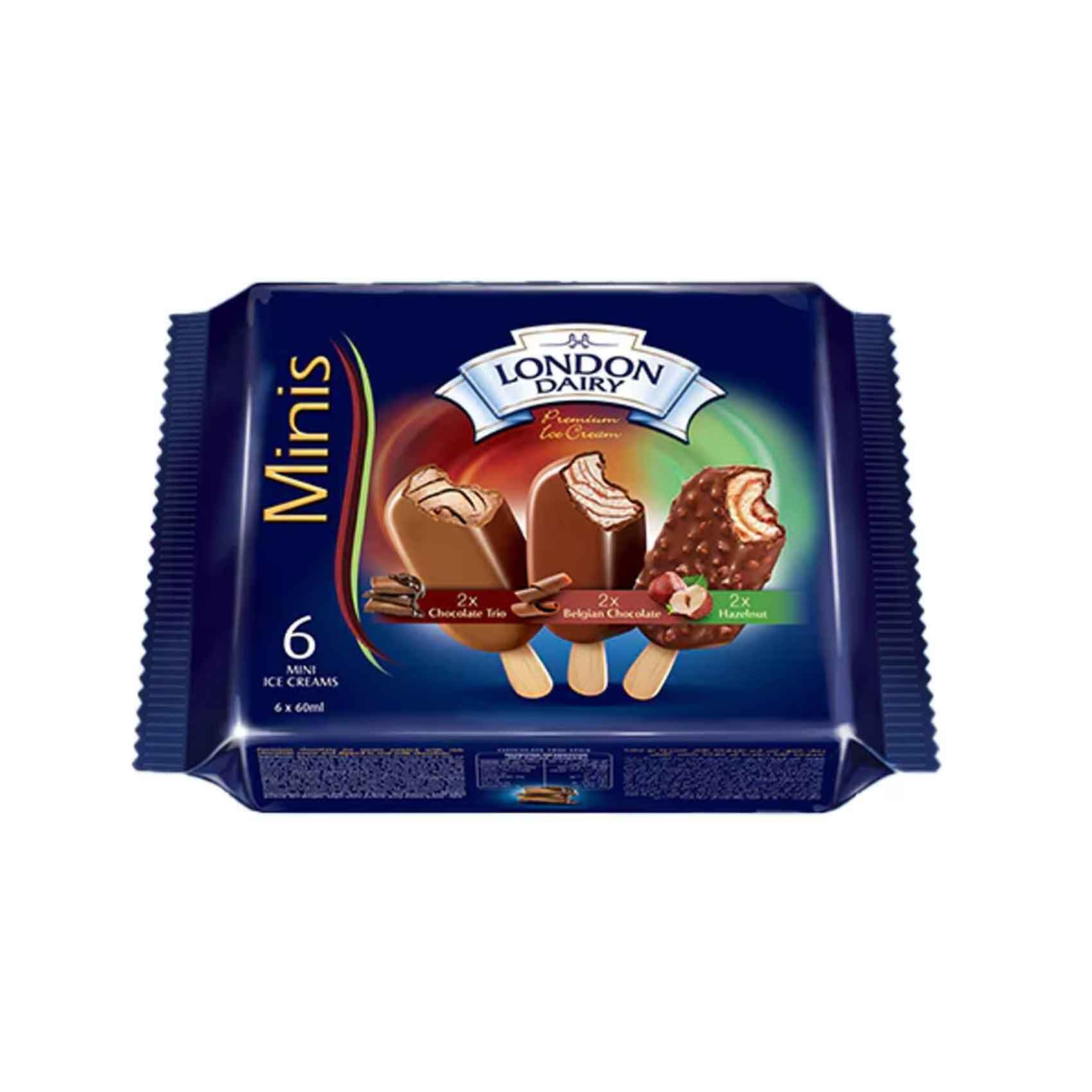LD MINIS X6 CHOC TRIO/BELG/NUT (8)