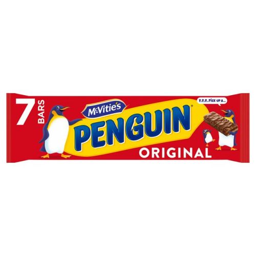 MCVITIES PENGUIN MILK CHOCOLATE BAR X7