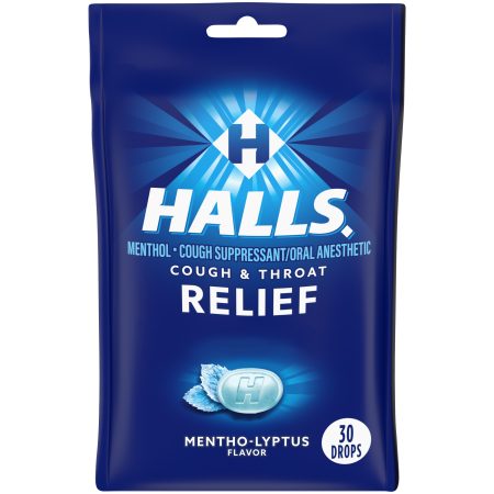 HALLS POUCH RELIEF MENTHO-LYPTUS FLAVOR
