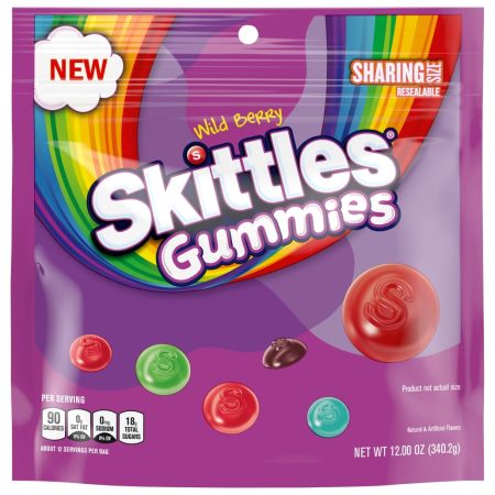 SKITTLES GUMMIES WILD BERRY 12OZ