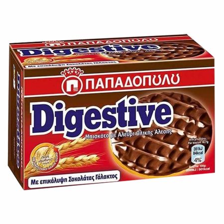 PAPADOPOULOS DIGESTIVE MILK CHOCOLATE 200G