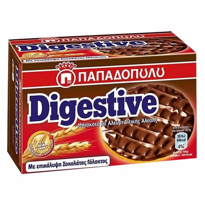 PAPADOPOULOS DIGESTIVE MILK CHOCOLATE 200G