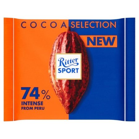 RITTER SPORT 74% INTENSE PERU 100G