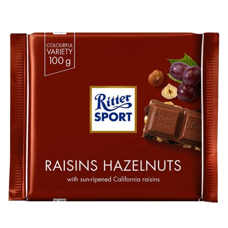 RITTER SPORT RAISIN HAZELNUT 100G