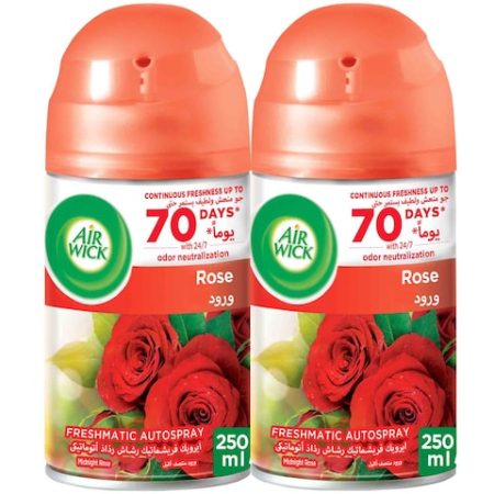 AIR WICK FRESHMATIC REFILL ROSE 250ML X2  -30%