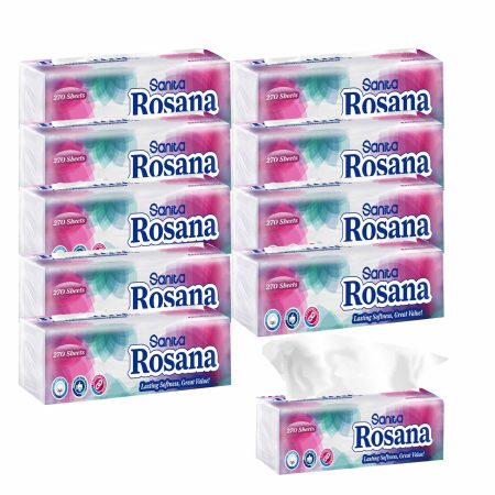 ROSANA TISSUES 270 SHEETS X10 (9+1 FREE)