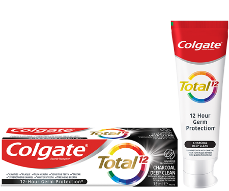 COLGATE TOTAL 12 CHARCOAL 75ML -25%