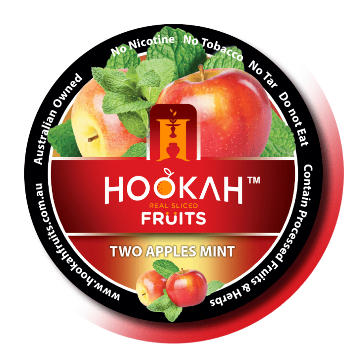 HOOKAH FRUITS &TWO APPLES WITH MINT 100G