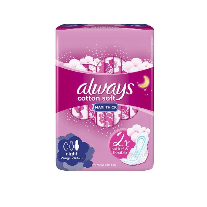 ALWAYS MAXI THCK NIGHT SOFT PADS X24